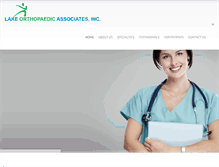 Tablet Screenshot of lakeorthopaedicassociates.com